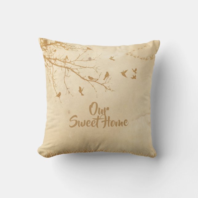 Vogelhuisboom Kussen (Voorkant)