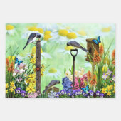 Vogelhuisje Bloementuin Inpakpapier Vel (Voorkant 3)