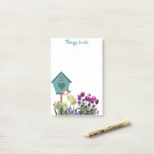 Vogelhuisje in bloementuin Dingen om te doen  Post-it® Notes (Op bureau)