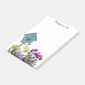 Vogelhuisje in bloementuin Dingen om te doen  Post-it® Notes (Schuin)