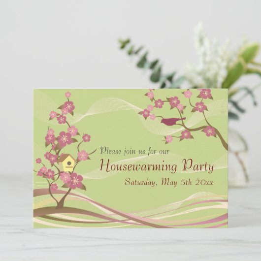 Vogelhuisje met opwarming van de aarde kaart (Staand voorkant)