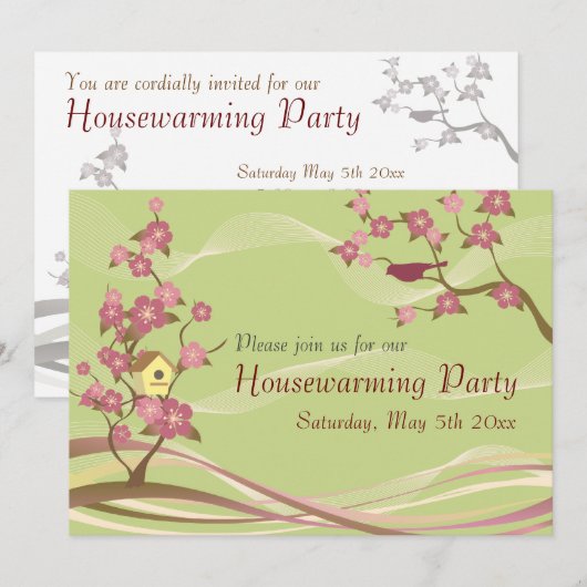 Vogelhuisje met opwarming van de aarde kaart (Voorkant / Achterkant)