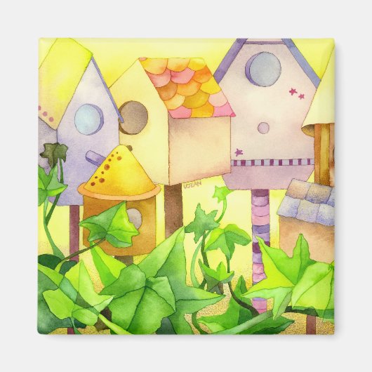 Vogelhuisjes Magneet (Voorkant)