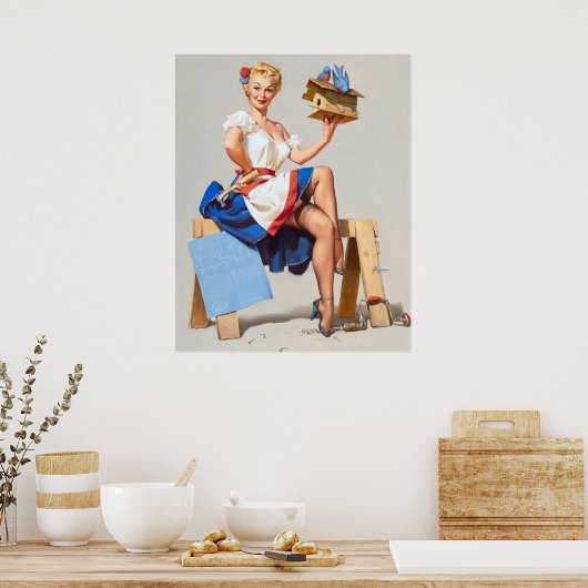 Vogelhuispin-up Poster (Keuken)