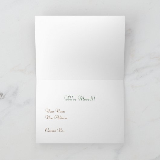 Vogelhuiswijziging van adresaankondigingskaarten aankondiging (Binnen)