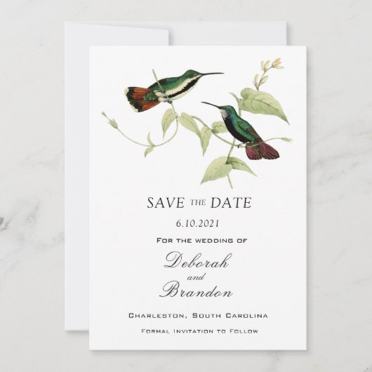 vogelhuwelijk sparen de datum save the date (Voorkant)