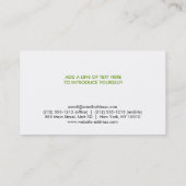 VOGELIDENTITEIT VISITEKAARTJE VOOR AUTEURS, SCHRIJ (Achterkant)