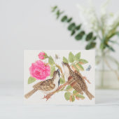  vogelillustratie briefkaart (Staand voorkant)
