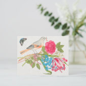  vogelillustratie briefkaart (Staand voorkant)