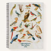  vogelillustratie Geboortende Lover Gift Notitieboek (Voorkant)