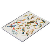 vogelillustratie Geboortende Lover Gift Notitieboek (Linkerzijde)