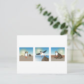 Vogelillustratie - Het Puffin-Briefkaart Briefkaart (Staand voorkant)