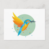 Vogelillustratie - Kingfisher Briefkaart (Voorkant)
