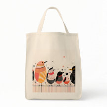 Vogelillustratie met stippen en strepen