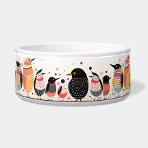 Vogelillustratie met stippen en strepen