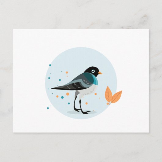 Vogelillustratie - Najaarskleuren Briefkaart (Voorkant)