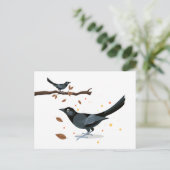 Vogelillustratie - Najaarskleuren Briefkaart (Staand voorkant)