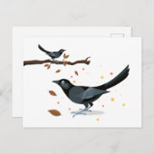 Vogelillustratie - Najaarskleuren Briefkaart (Voorkant / Achterkant)