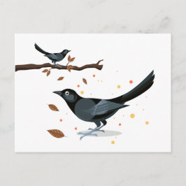 Vogelillustratie - Najaarskleuren Briefkaart