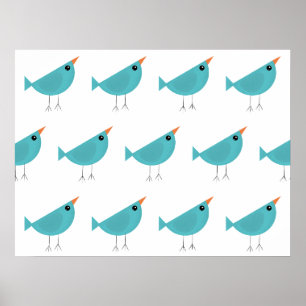 Vogelillustratie Poster