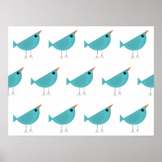 Vogelillustratie Poster (Voorkant)