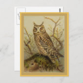  vogelillustratie van SACHOwl Briefkaart (Voorkant / Achterkant)