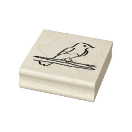 Vogelinkt Hout Kunst Rubber Stamp Rubberstempel