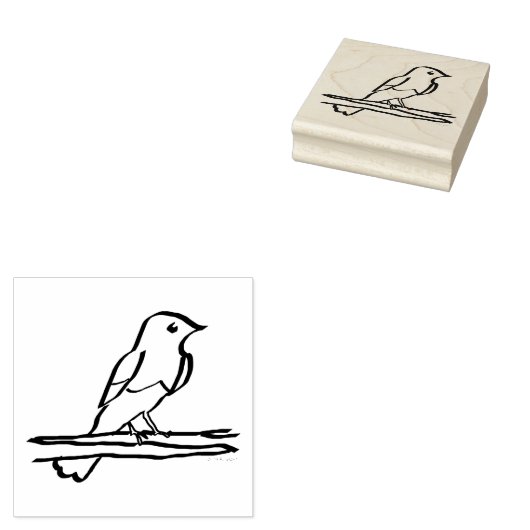 Vogelinkt Hout Kunst Rubber Stamp Rubberstempel (Gestempeld)