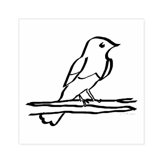 Vogelinkt Hout Kunst Rubber Stamp Rubberstempel (Afrduk)