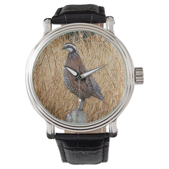 Vogeljacht, Bobwhite Quail Hunting Horloge (Voorkant)