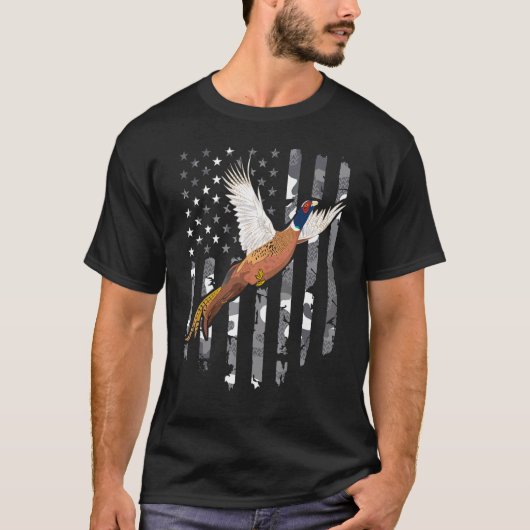Vogeljacht Camouflage fazant Hunter Ameri T-shirt (Voorkant)