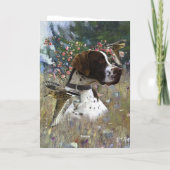 Vogeljacht in Upland Folie Wenskaart (Achterkant)