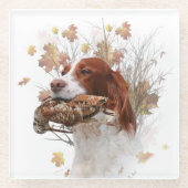 Vogeljacht in Upland Glazen Onderzetter (Voorkant)