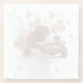 Vogeljacht in Upland Glazen Onderzetter (Achterkant)