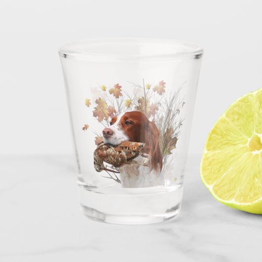 Vogeljacht in Upland Shot Glas (Voorkant)