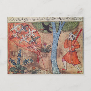 Vogeljacht uit 'The Book of Kalila and Briefkaart