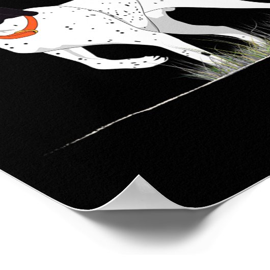 Vogeljacht voor jager Mannen Engels Pointer Dog Gr Poster (Hoek)