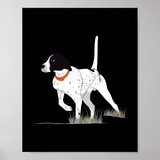 Vogeljacht voor jager Mannen Engels Pointer Dog Gr Poster (Voorkant)