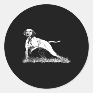 Vogeljachtpunt Vizsla hond voor jagers Ronde Sticker