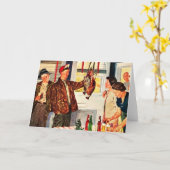 Vogeljager's Holiday Kaart (Gele Bloem)