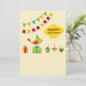 Vogelkaarten van de volgende dag kaart (Staand voorkant)