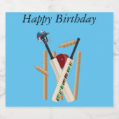 vogelkaartjes, helm, vleermuizen en kogelvrije kle bier etiket (Enkel label)