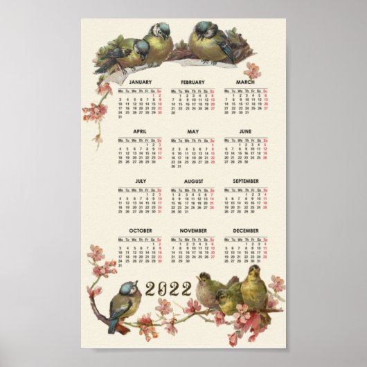 Vogelkalender 2022  poster (Voorkant)