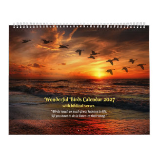 Vogelkalender 2027 - Met bijbelverzen Kalender