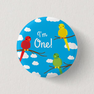 Vogelkalk 1 september ronde button 3,2 cm