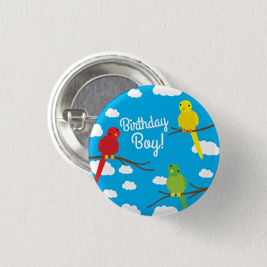 Vogelkalk 1 september ronde button 3,2 cm (Voorkant /achterkant)