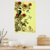 Vogelkat en Dog Jakuchu begin jaren '00 Poster (Keuken)