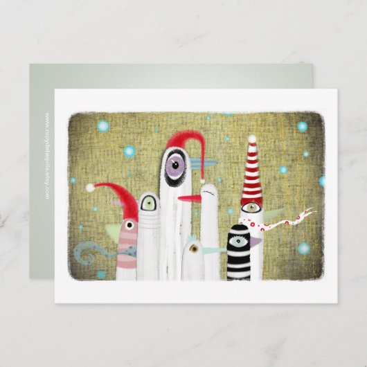 VogelkerstBriefkaart Feestdagenkaart (Voorkant / Achterkant)