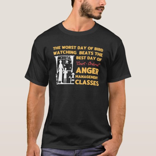 Vogelkijken is mijn therapie, vogels kijken t-shirt (Voorkant)