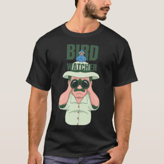 Vogelkijker Hobby vogelobservatie  natuurwaarnemer T-shirt